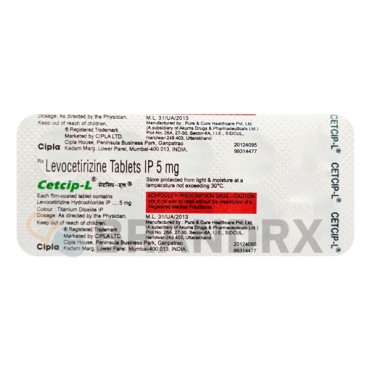 Cetcip-L 5 mg Cipla