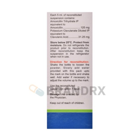 Clavam Dry Syrup 125/31.25 mg Alkem Laboratories Ltd.