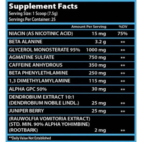 FIRSTCHOICE SUPPLEMENTS - SVG115 PRE WORKOUT 187 G FIRSTCHOICE SUPPLEMENTS